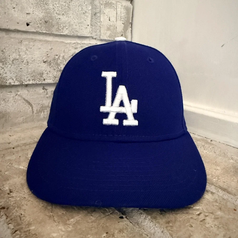 Los Angeles Dodgers Hat Cap Fitted Mens 7 1/8 Blue MLB Baseball New Era 59FIFTY